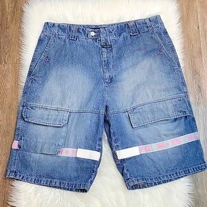 Vintage | Marithe' Francois Girbaud Velcro Denim Shorts
